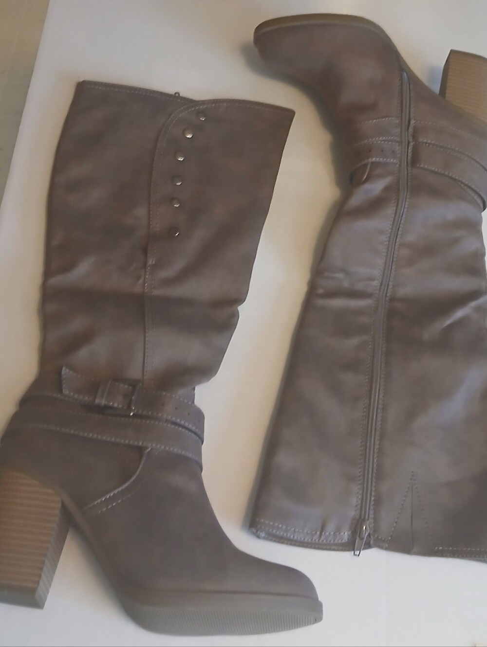 Rampage Brown Over-the-Knee Block Heel Boots